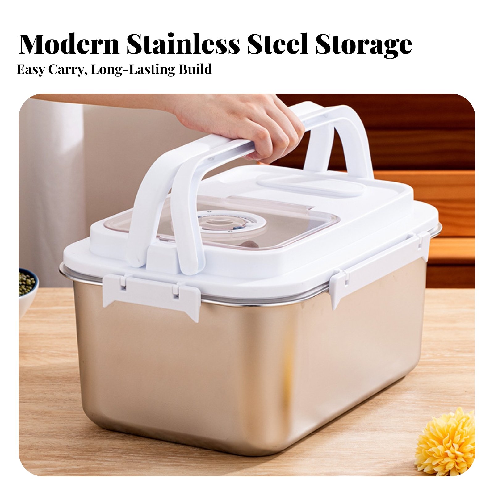 Stainless Steel Rice Bin Moist - Food Storage Metal Box 리뷰 및 가격