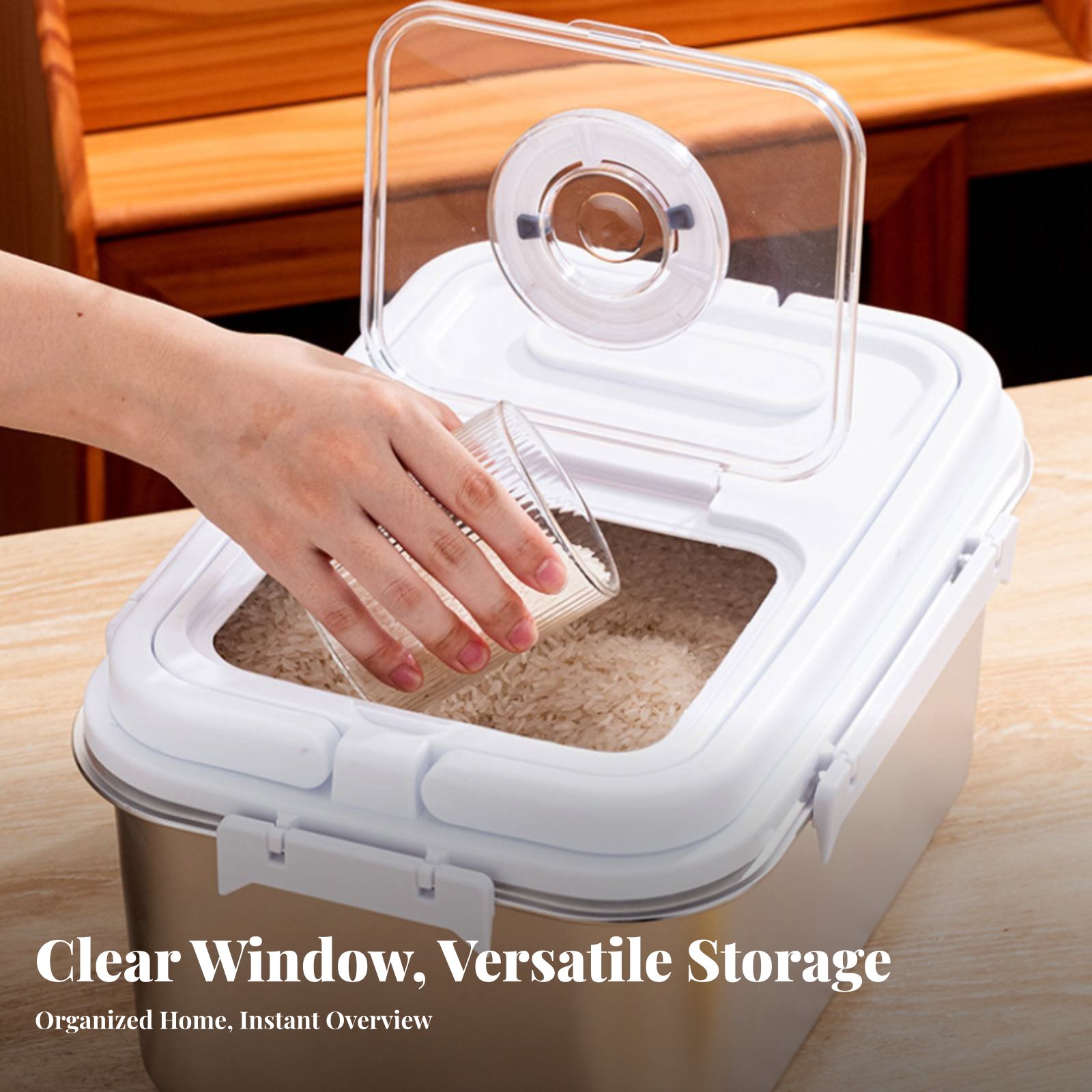 Stainless Steel Rice Bin Moist - Food Storage Metal Box 리뷰 및 가격