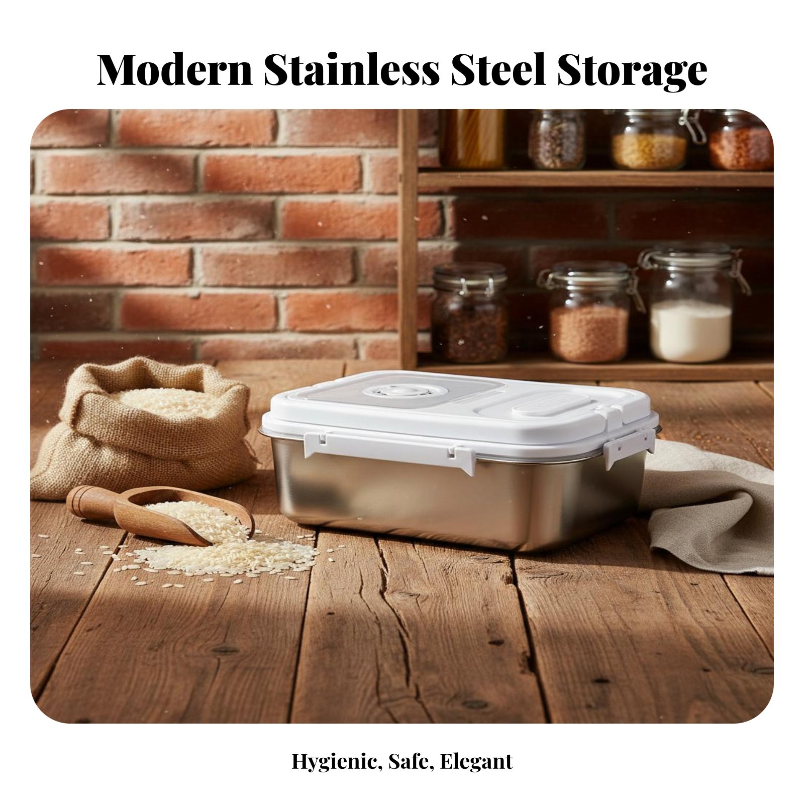 Stainless Steel Rice Bin Moist - Food Storage Metal Box 리뷰 및 가격