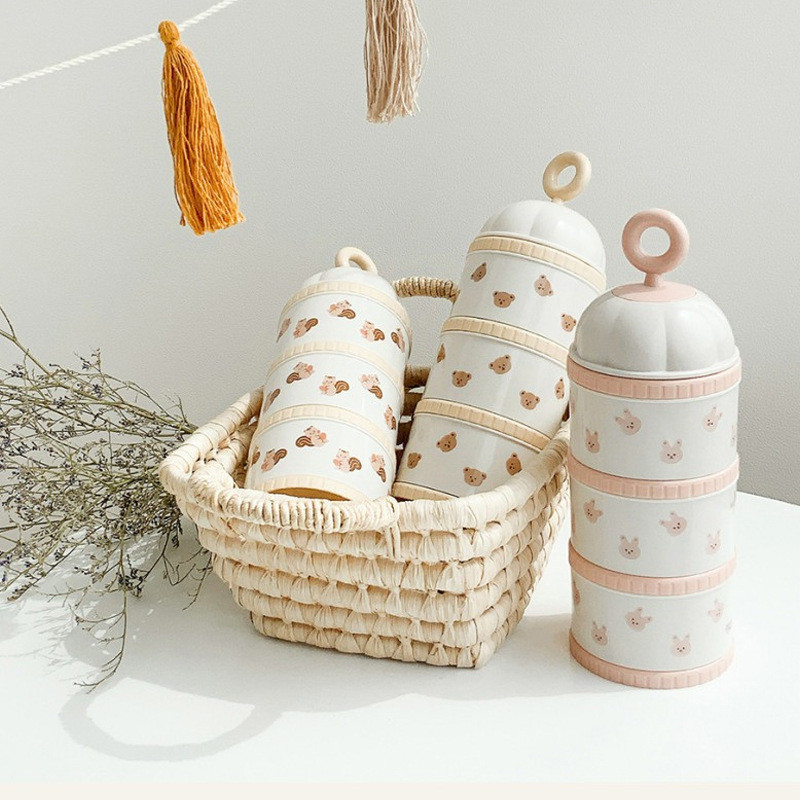 Cute Bear Milk Powder Box Baby - Food Storage Dispenser 리뷰 및 가격