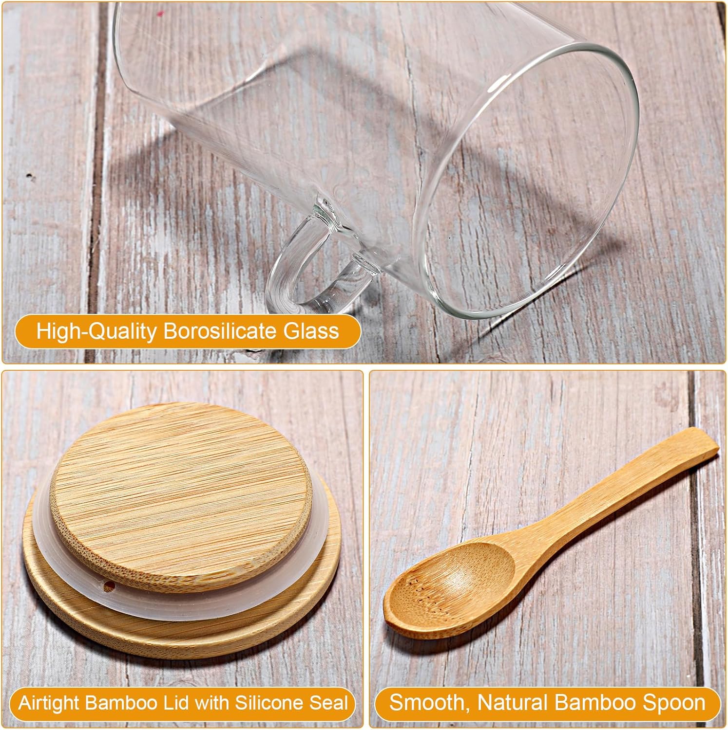 10 Pack Glass Jars with Bamboo - Food Storage Glass Set 리뷰 및 가격