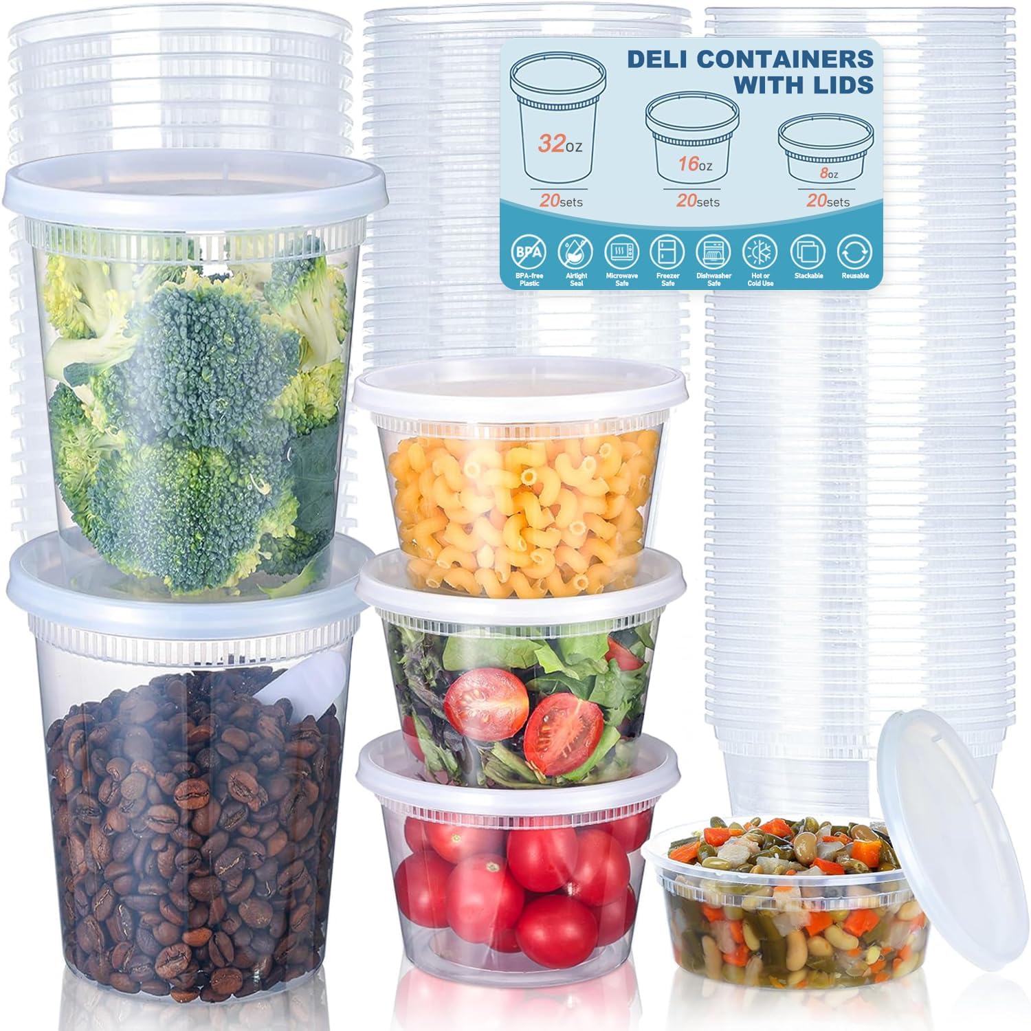 24pcs Deli Food Storage Contai - Food Storage Warehouse 리뷰 및 가격