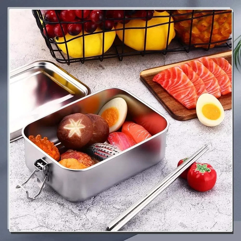 1200/2400ml Lunch Box 304 Stai - Food Storage Metal Box 리뷰 및 가격