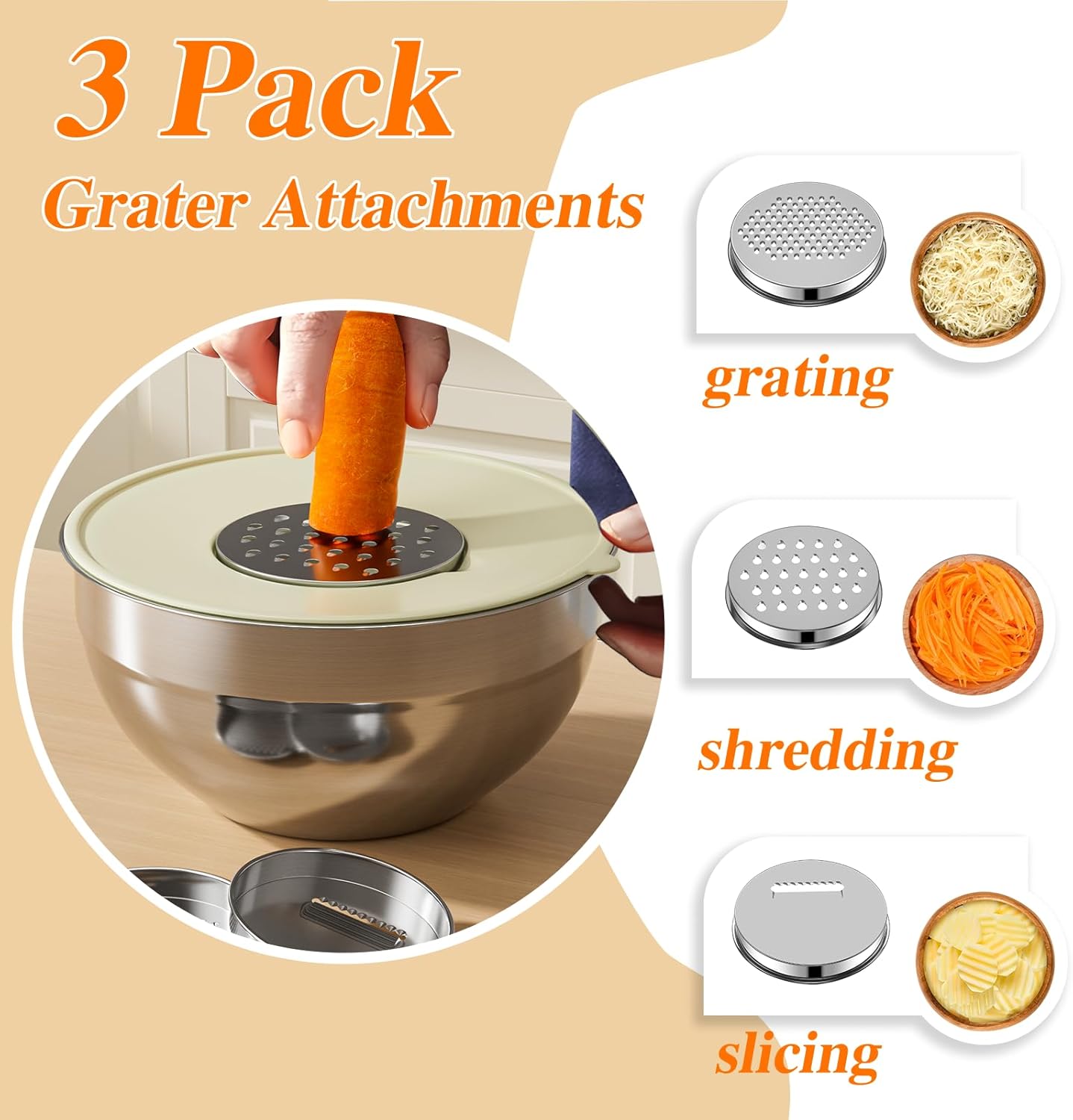 Mixing Bowls with Lids Set 6PC - Food Storage In Stainless Steel 리뷰 및 가격