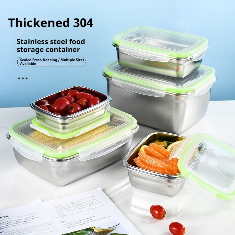 304 Stainless Steel Lunch Box  - Food Storage Metal Box 리뷰 및 가격