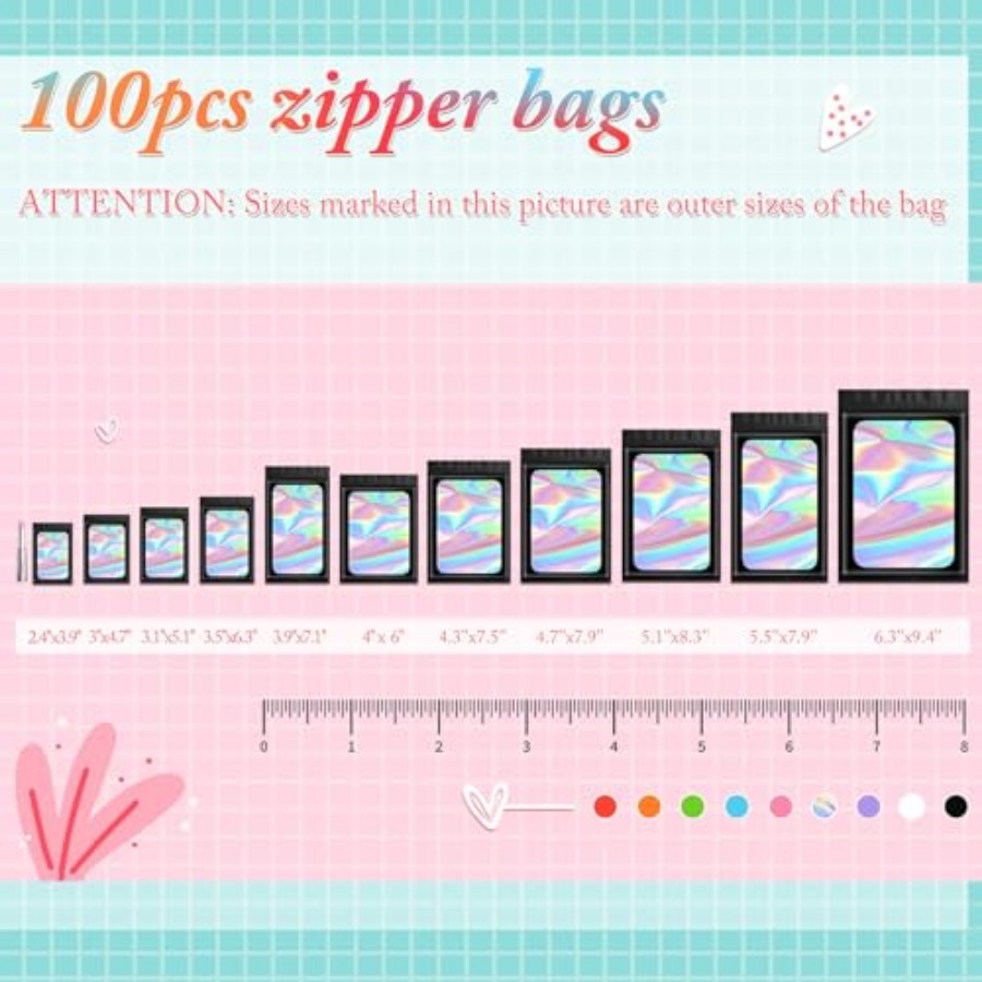 00 pcs Black Mylar Holographic - Food Storage Bag 리뷰 및 가격