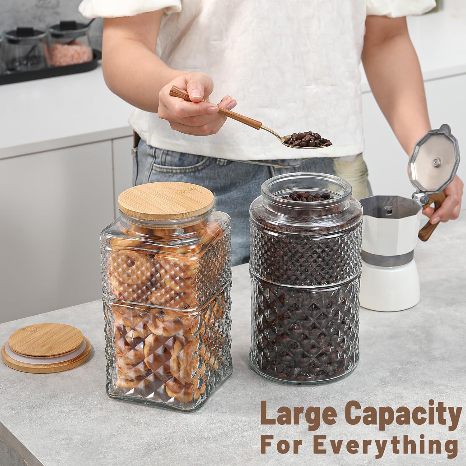 0.7Gallon/2600ml Glass Cookie  - Food Storage Glass Set 리뷰 및 가격