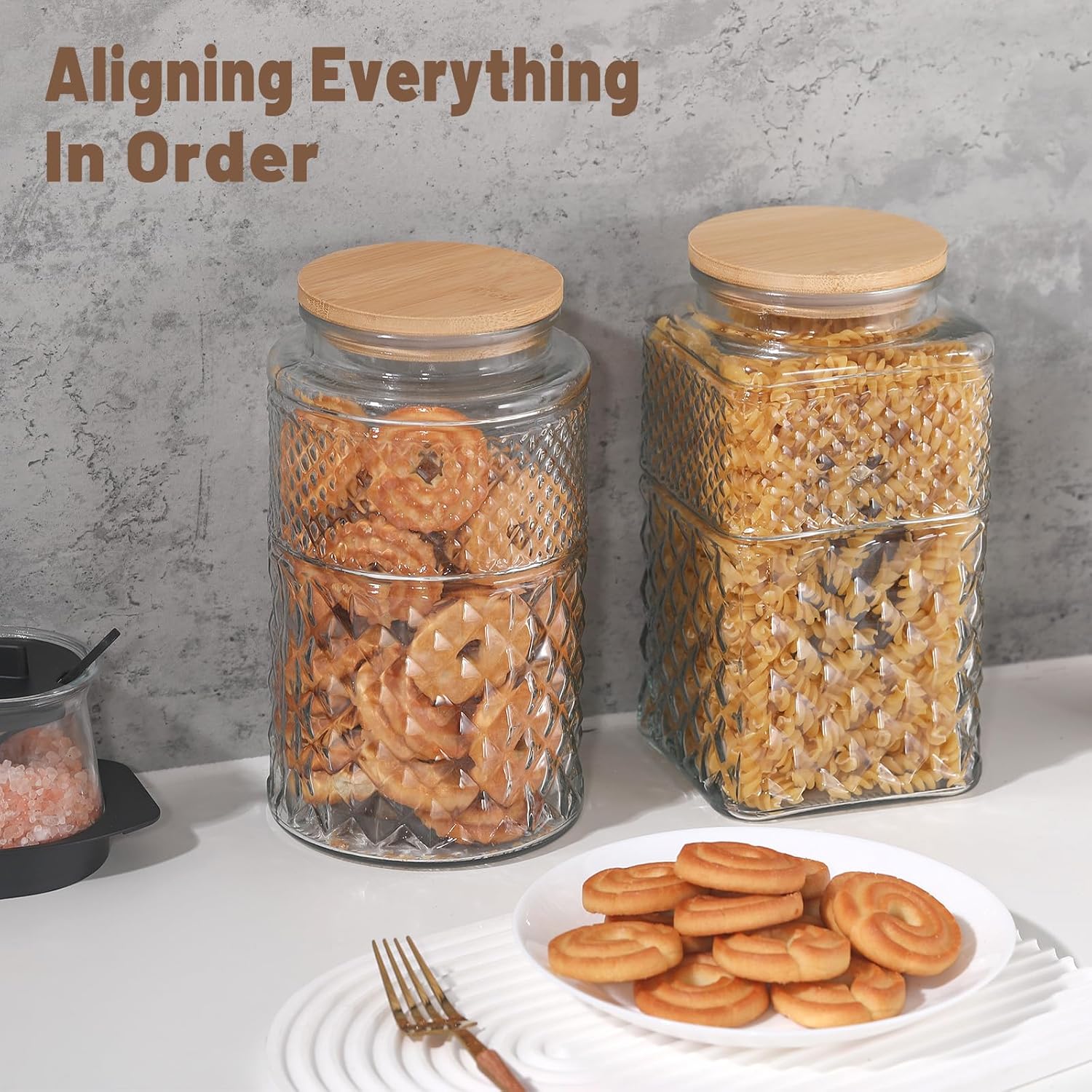 0.7Gallon/2600ml Glass Cookie  - Food Storage Glass Set 리뷰 및 가격
