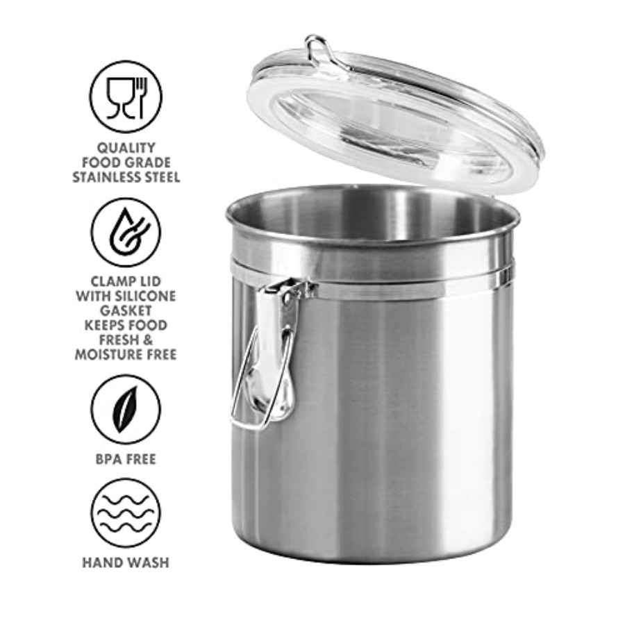 Set of 4 Stainless Steel Kitch - Food Storage In Stainless Steel 리뷰 및 가격