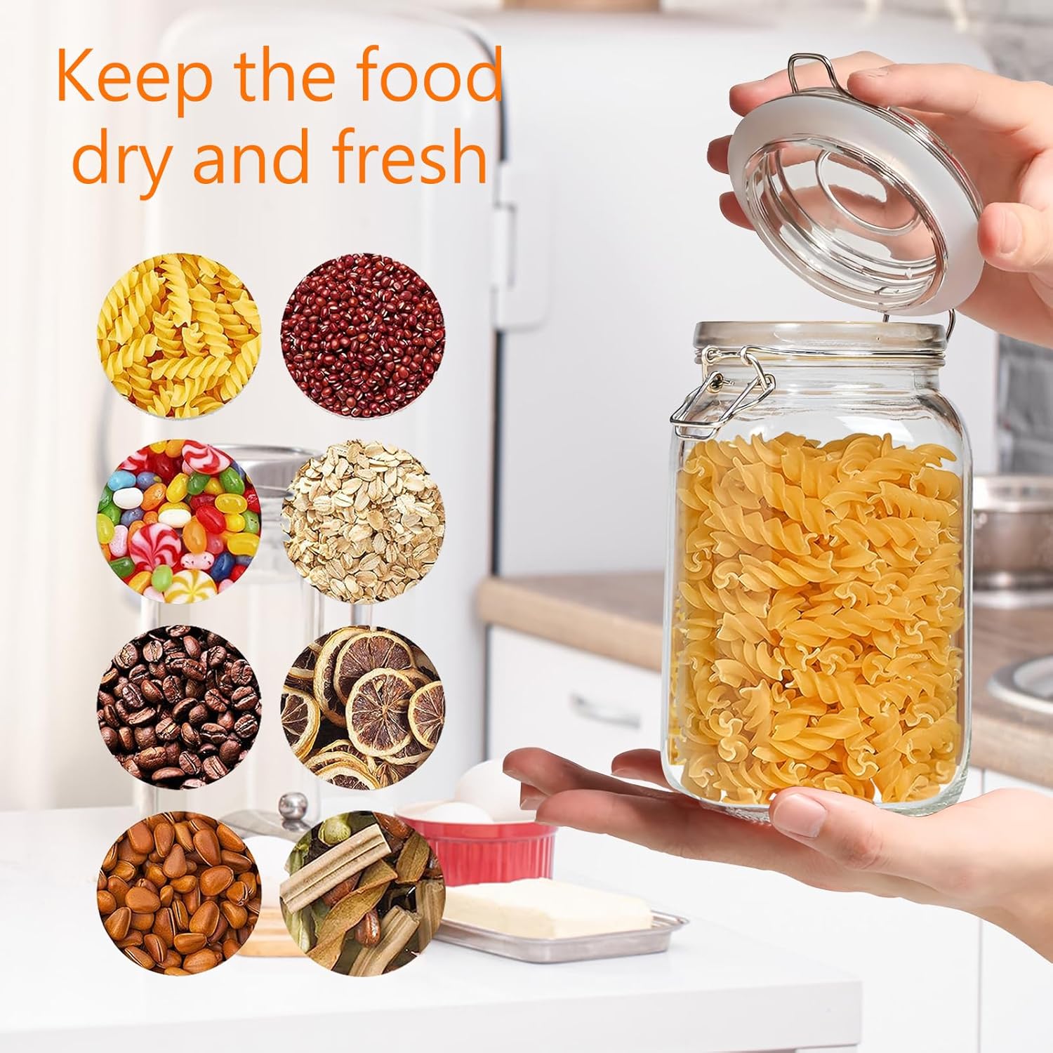 Clear Food Storage Jars 50oz S - Food Storage Glass Set 리뷰 및 가격