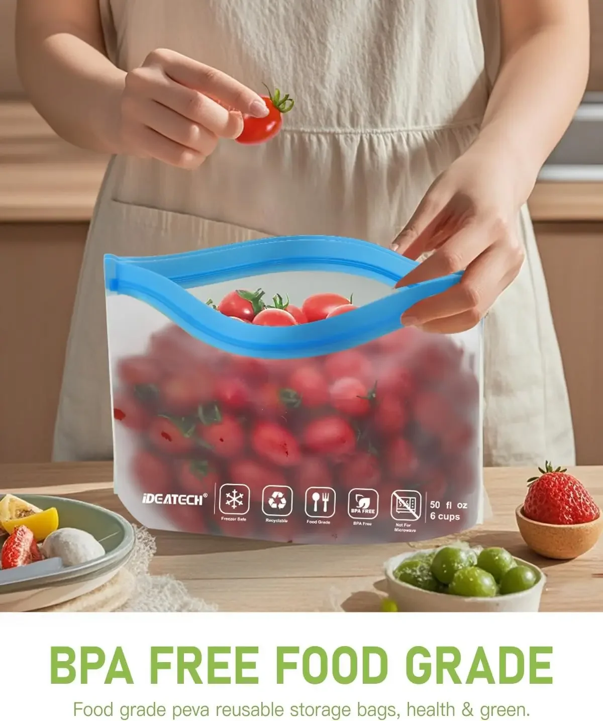 20Pack Reusable Bags Dishwashe - Food Storage Bag 리뷰 및 가격