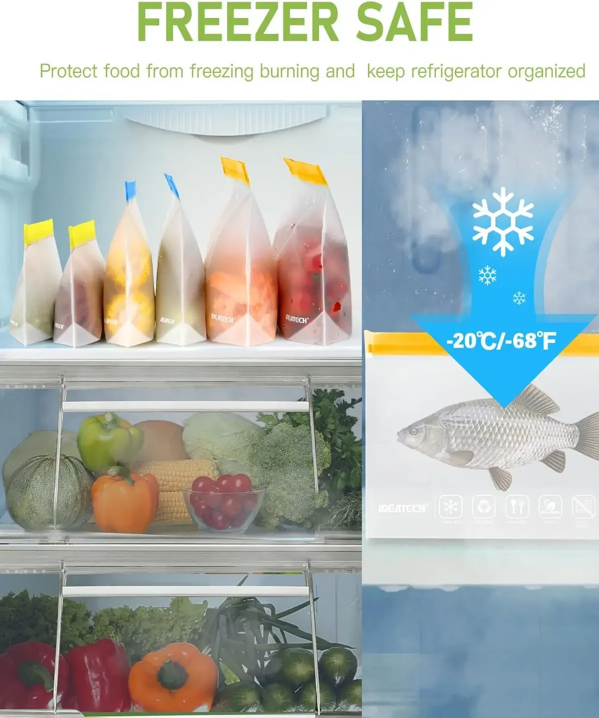 20Pack Reusable Bags Dishwashe - Food Storage Bag 리뷰 및 가격