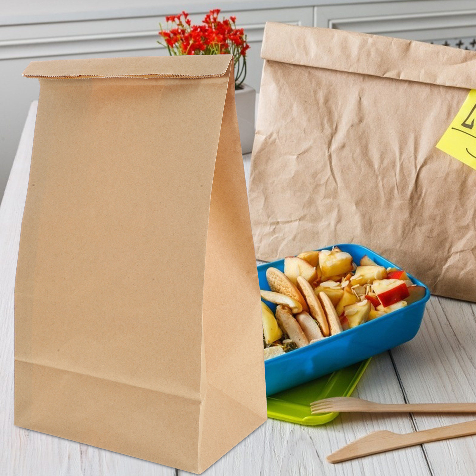 50Pcs Brown Paper Bakery Bags  - Food Storage Bag 리뷰 및 가격