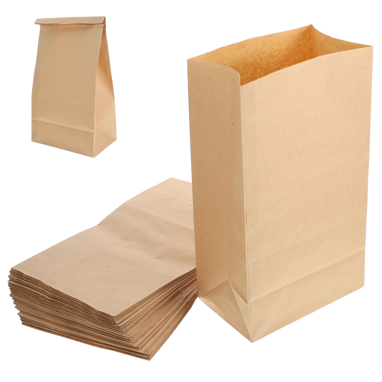 50Pcs Brown Paper Bakery Bags  - Food Storage Bag 리뷰 및 가격
