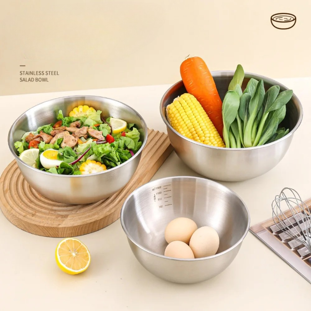 3pcs Stainless Steel Bowl Set  - Food Storage In Stainless Steel 리뷰 및 가격