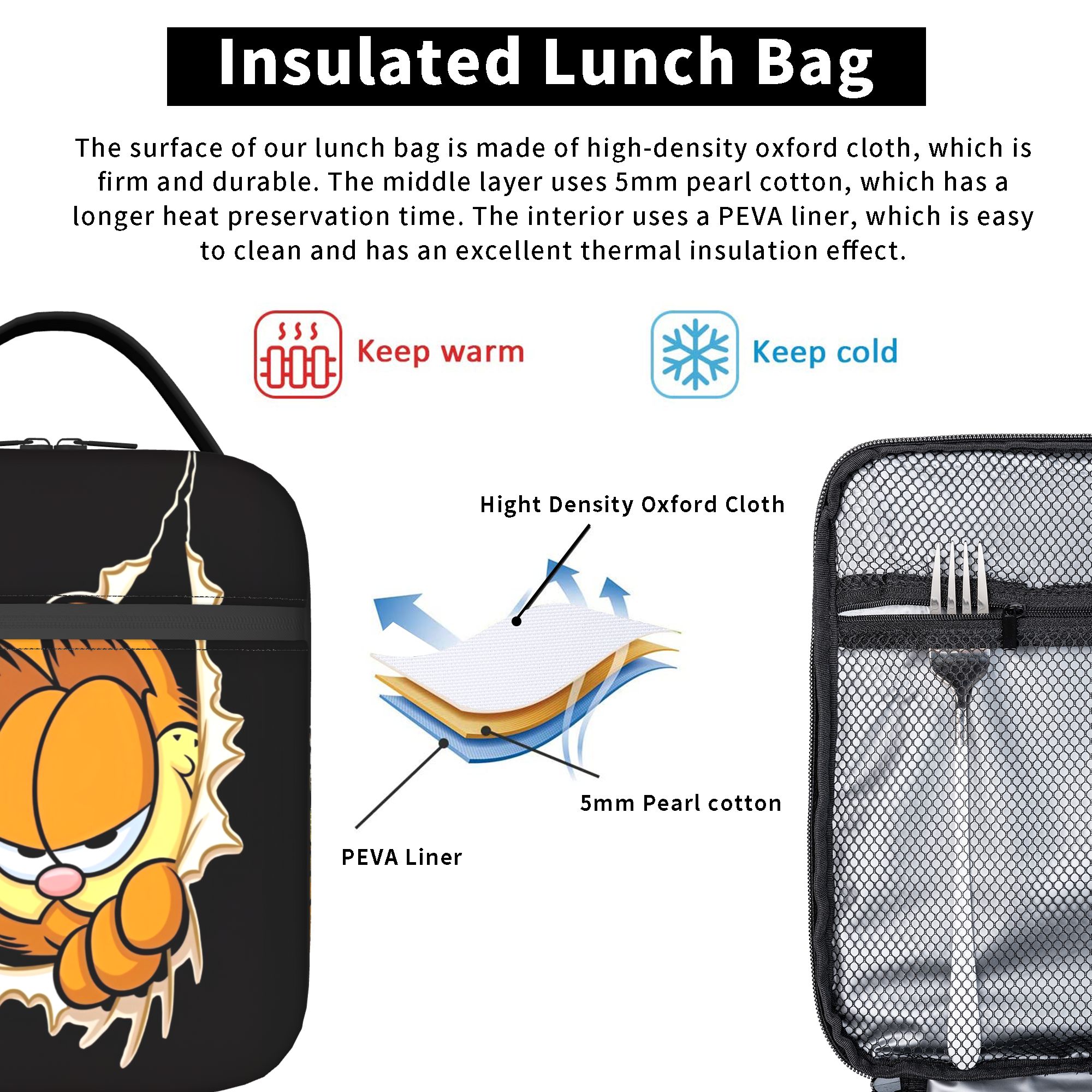 Garfielded Insulated Lunch Bag - Food Storage Cupboard 리뷰 및 가격