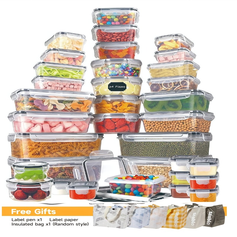 48PCS BPA-Free Food Storage Se - Food Storage Kitchen Container Set 리뷰 및 가격