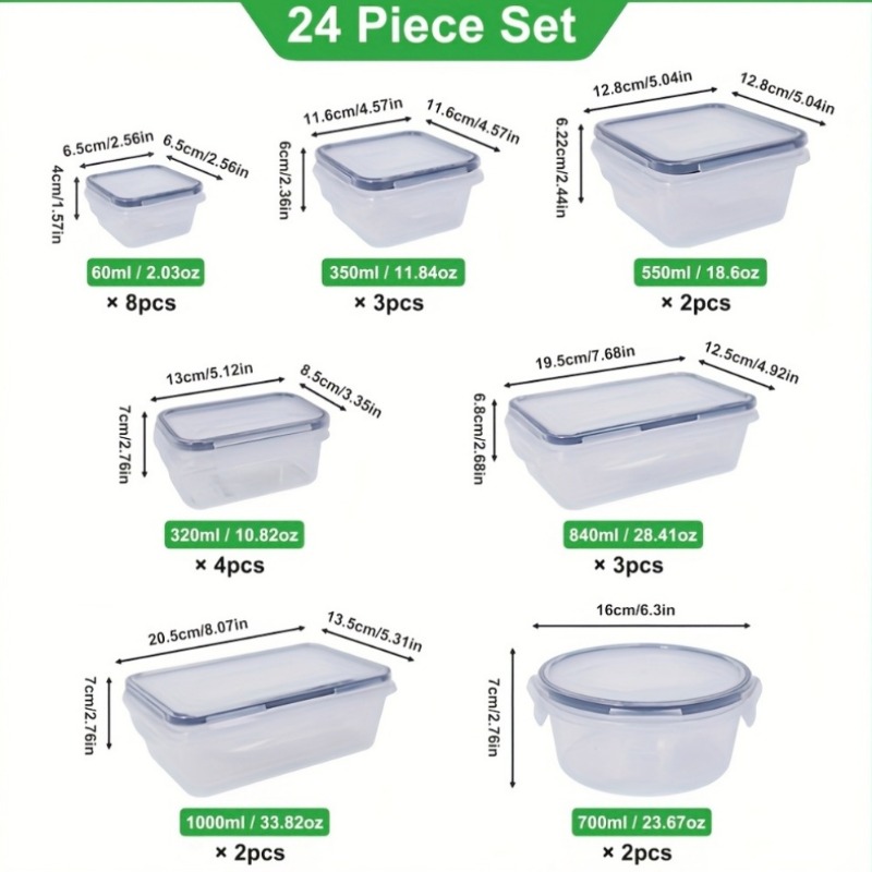 48PCS BPA-Free Food Storage Se - Food Storage Kitchen Container Set 리뷰 및 가격