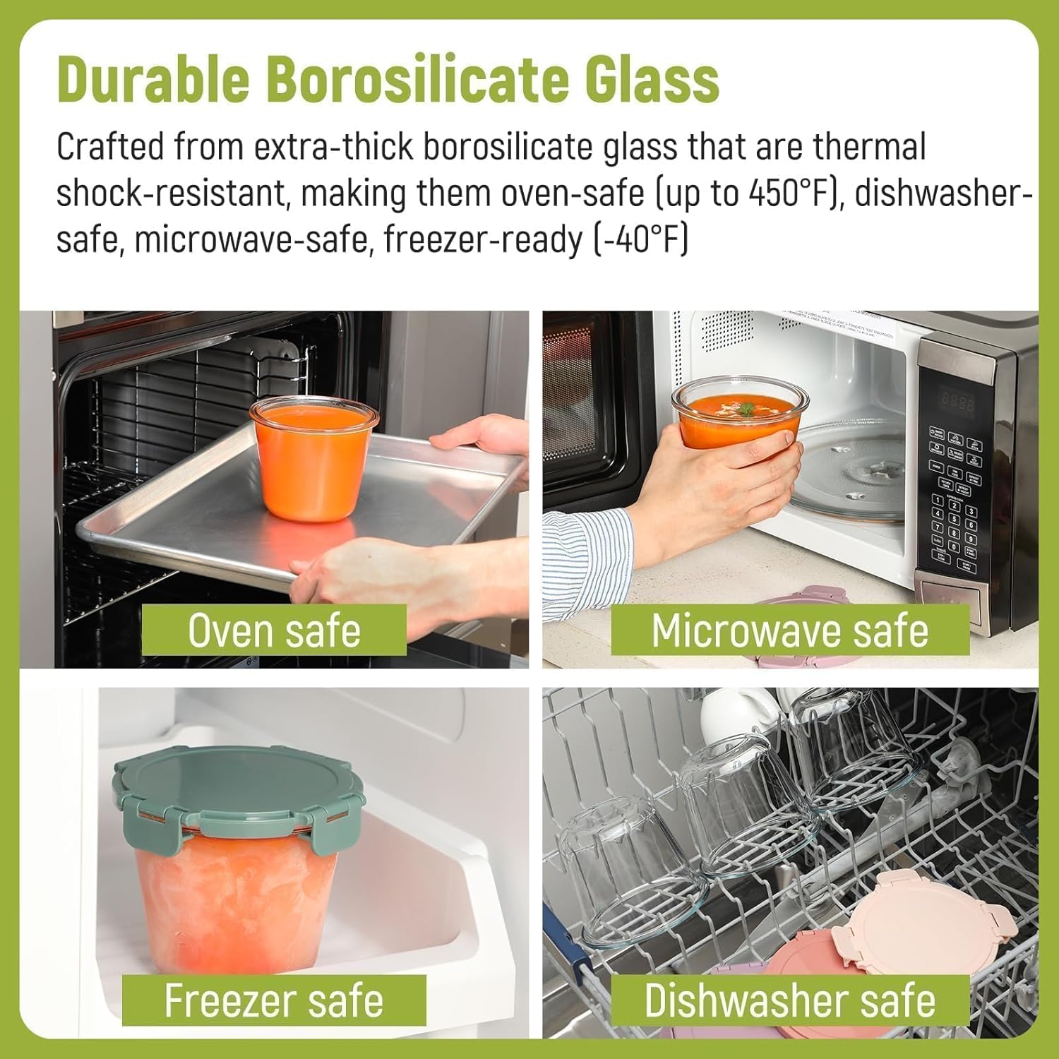 [UPGRADED LID] 6 Sets 3 Cup/24 - Food Storage Glass Set 리뷰 및 가격