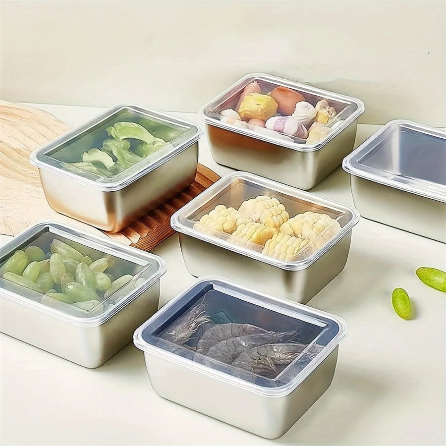 1/3/5pcs Stainless Steel Food  - Food Storage Metal Box 리뷰 및 가격