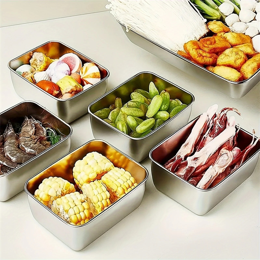 1/3/5pcs Stainless Steel Food  - Food Storage Metal Box 리뷰 및 가격