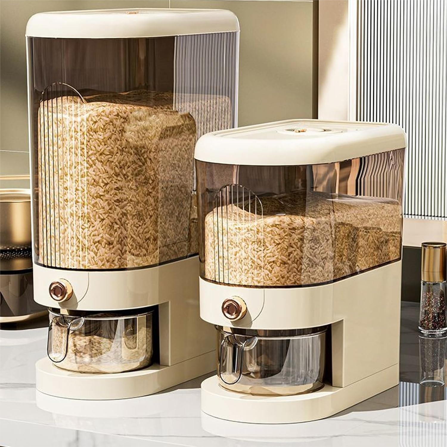 22LBS Rice Dispenser with Meas - Food Storage Large Plastic Containers 리뷰 및 가격