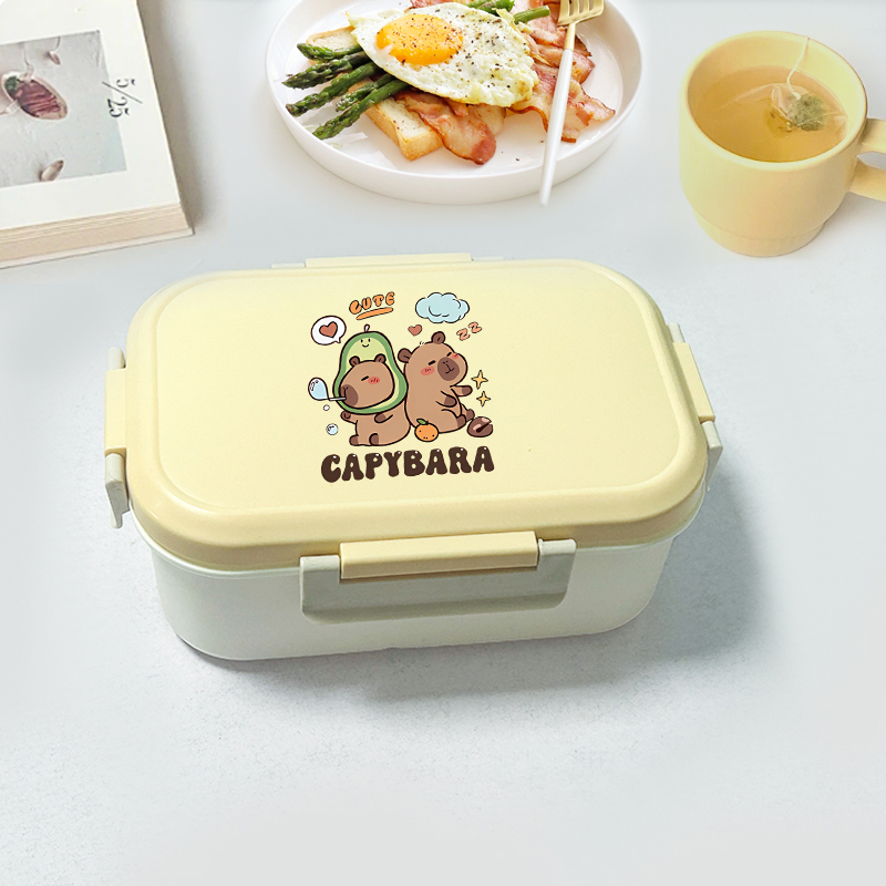 Capybara Bento Lunch Box Carto - Food Storage Usa 리뷰 및 가격