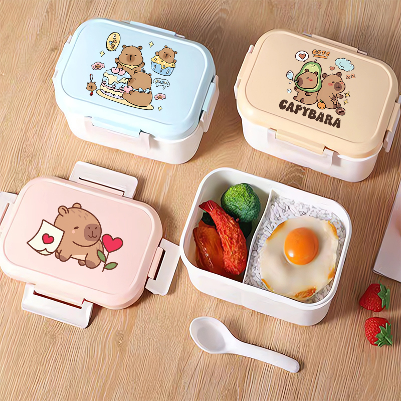 Capybara Bento Lunch Box Carto - Food Storage Usa 리뷰 및 가격