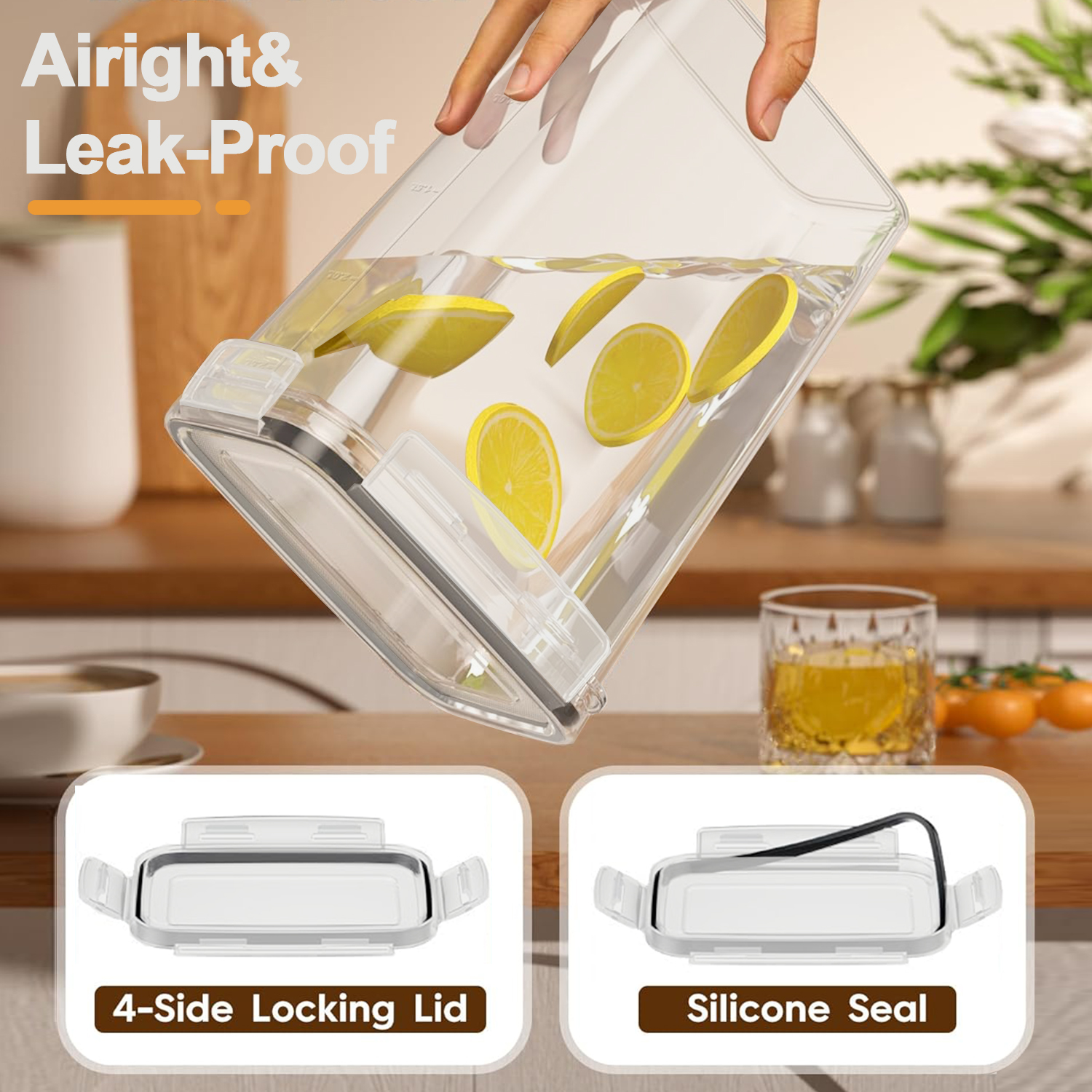 3/6Pcs  Airtight Food Storage  - Food Storage Large Plastic Containers 리뷰 및 가격