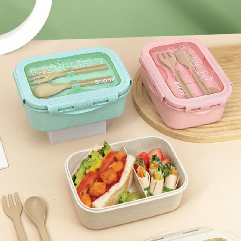 850ml Divided Lunch Box Portab - Food Storage Large Plastic Containers 리뷰 및 가격